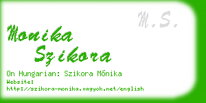 monika szikora business card