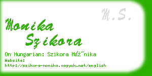 monika szikora business card